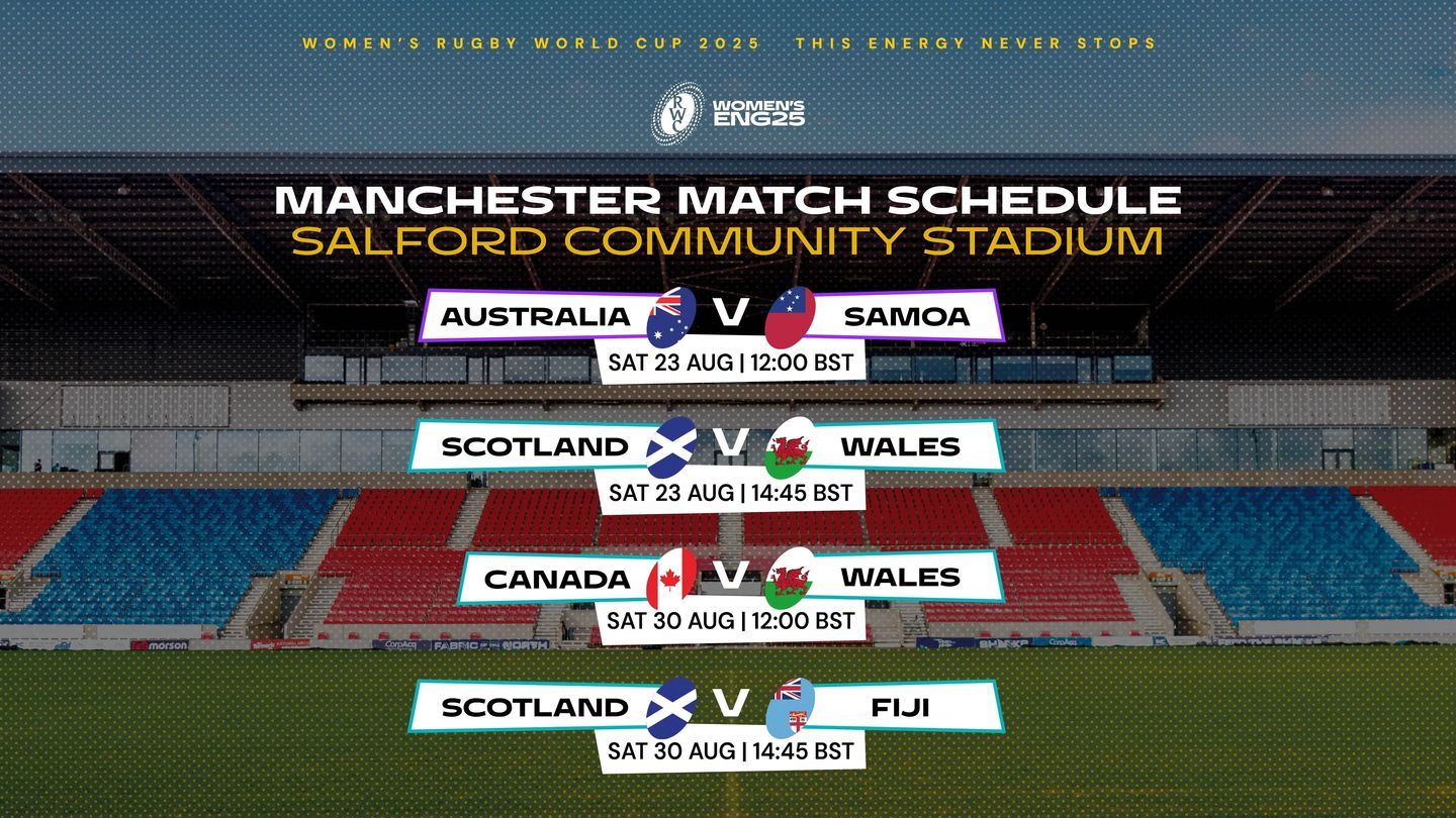 Manchester match schedule pic RWC 2025