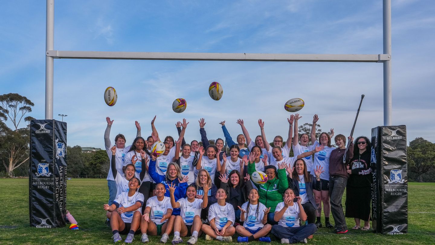 G2G Australia Forum Melbourne - Shannon Parry and Maddi Levi with local rugby leaders