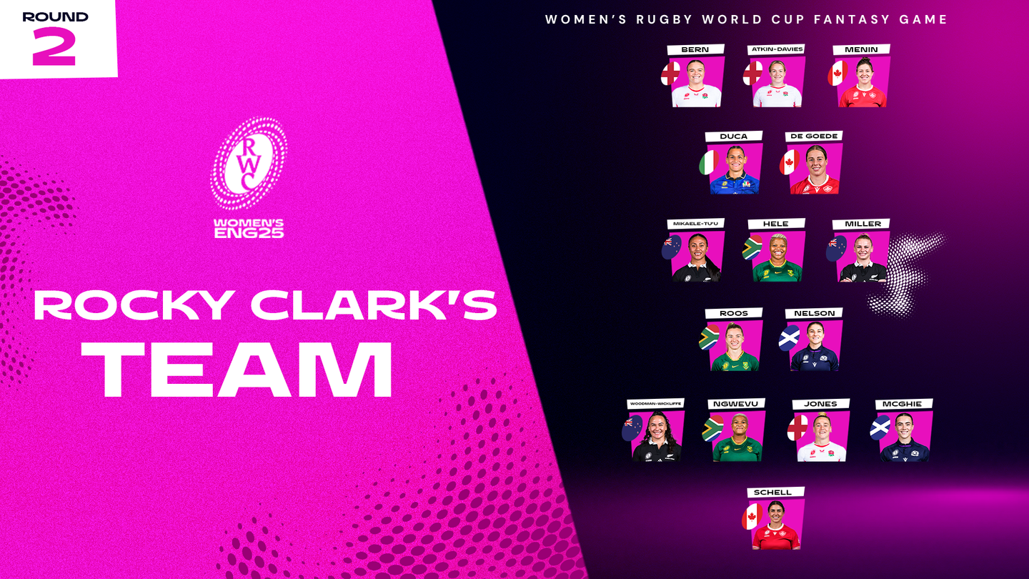 Rocky Clark's Fantasy RWC 2025 Team Week 2