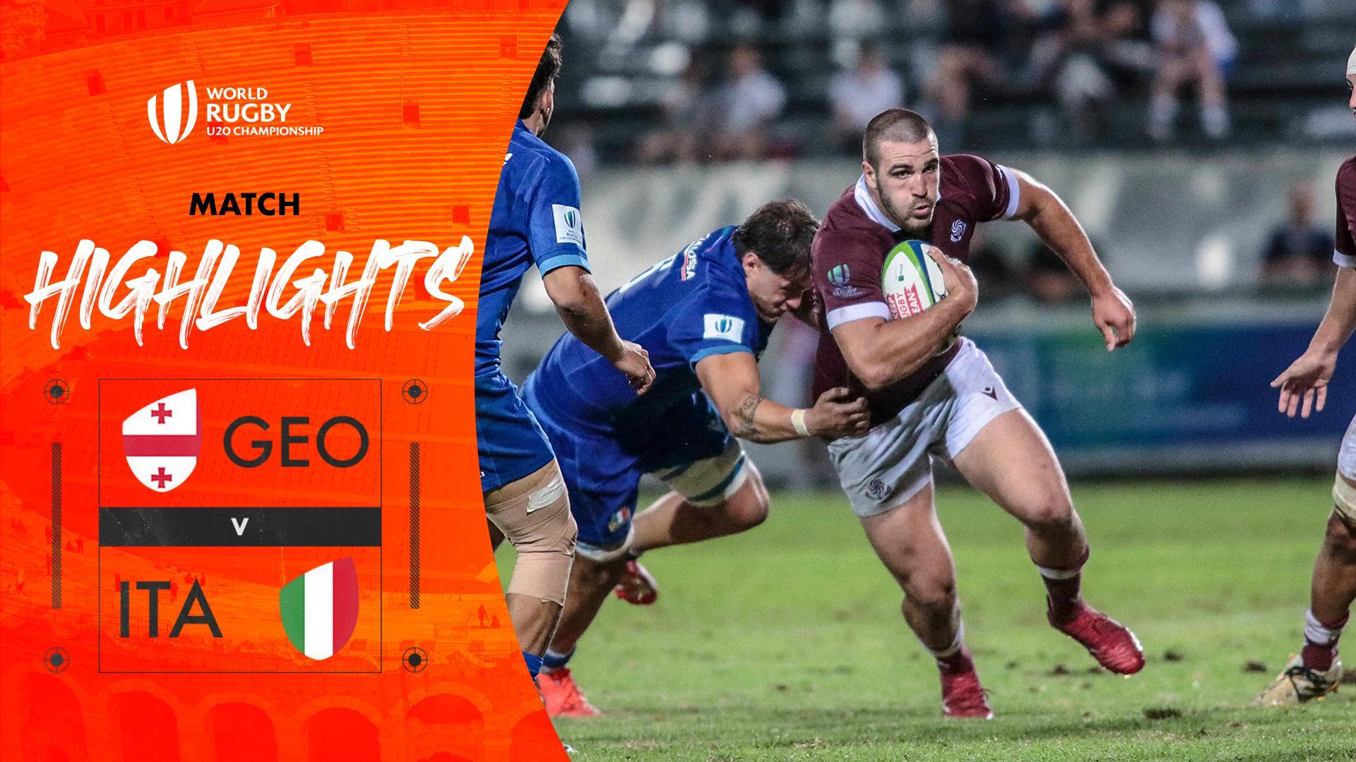 Georgia v Italy | World Rugby U20 Championship Match Highlights