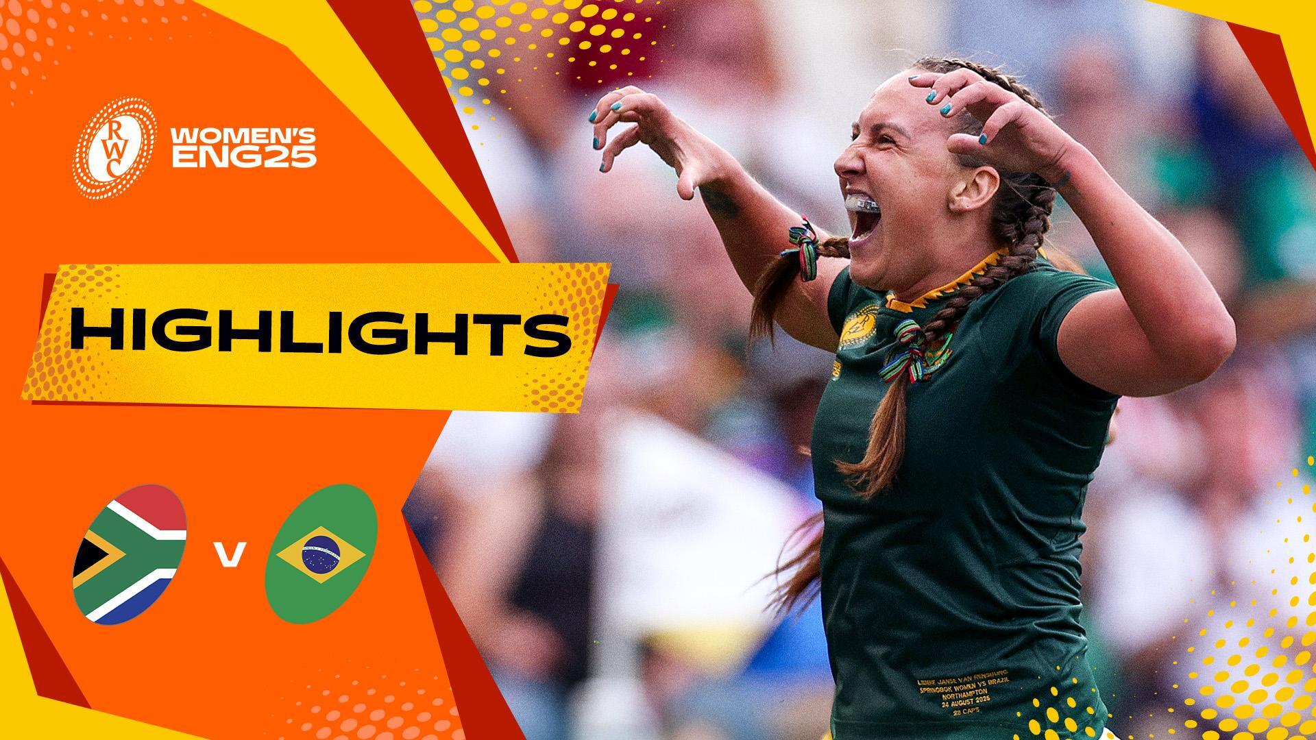 South Africa v Brazil | Rugby World Cup 2025 | Highlights