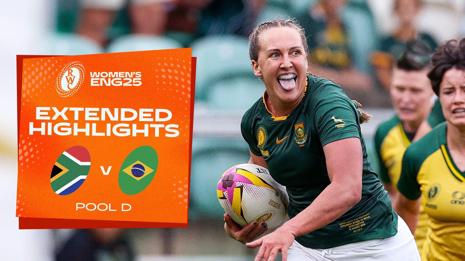 South Africa vs Brazil | Rugby World Cup 2025 | Extended Highlights