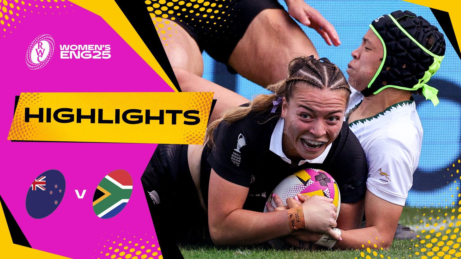 New Zealand v South Africa | Rugby World Cup 2025 | Highlights