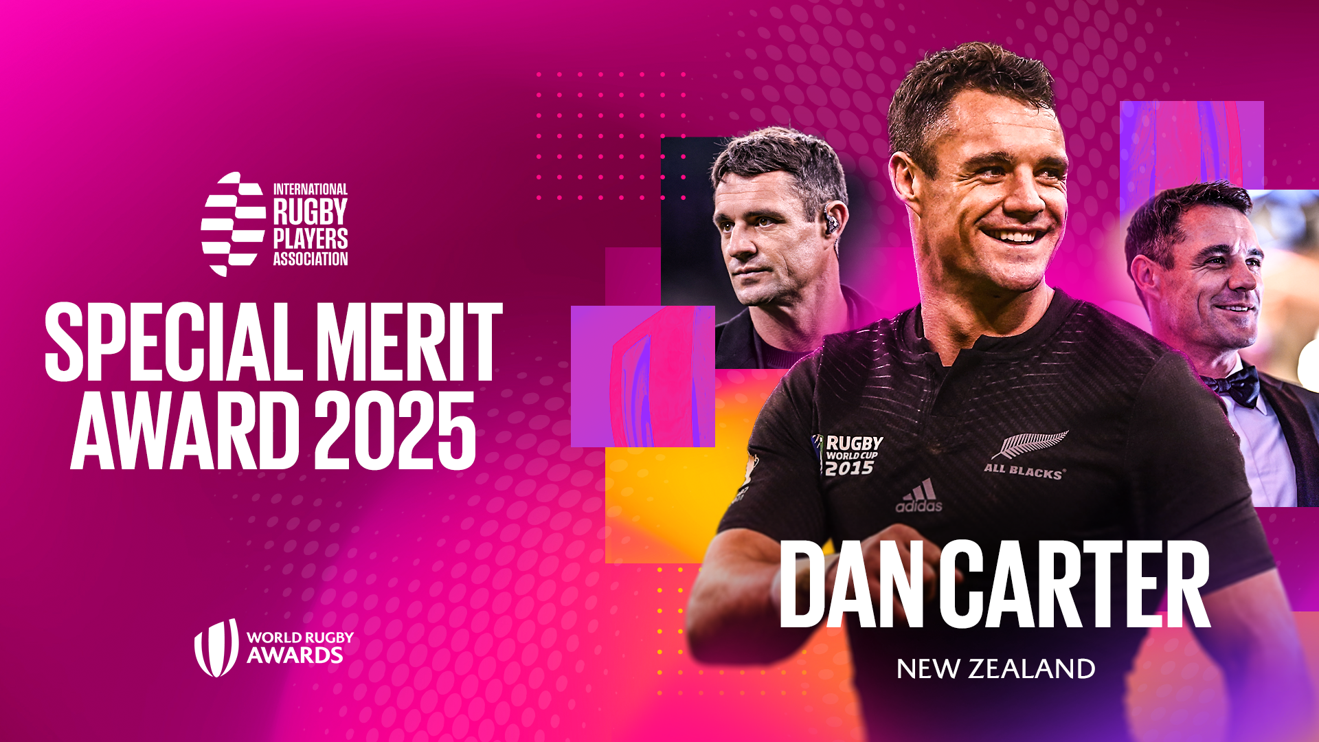 All Black great Dan Carter honoured with International Rugby Players ...