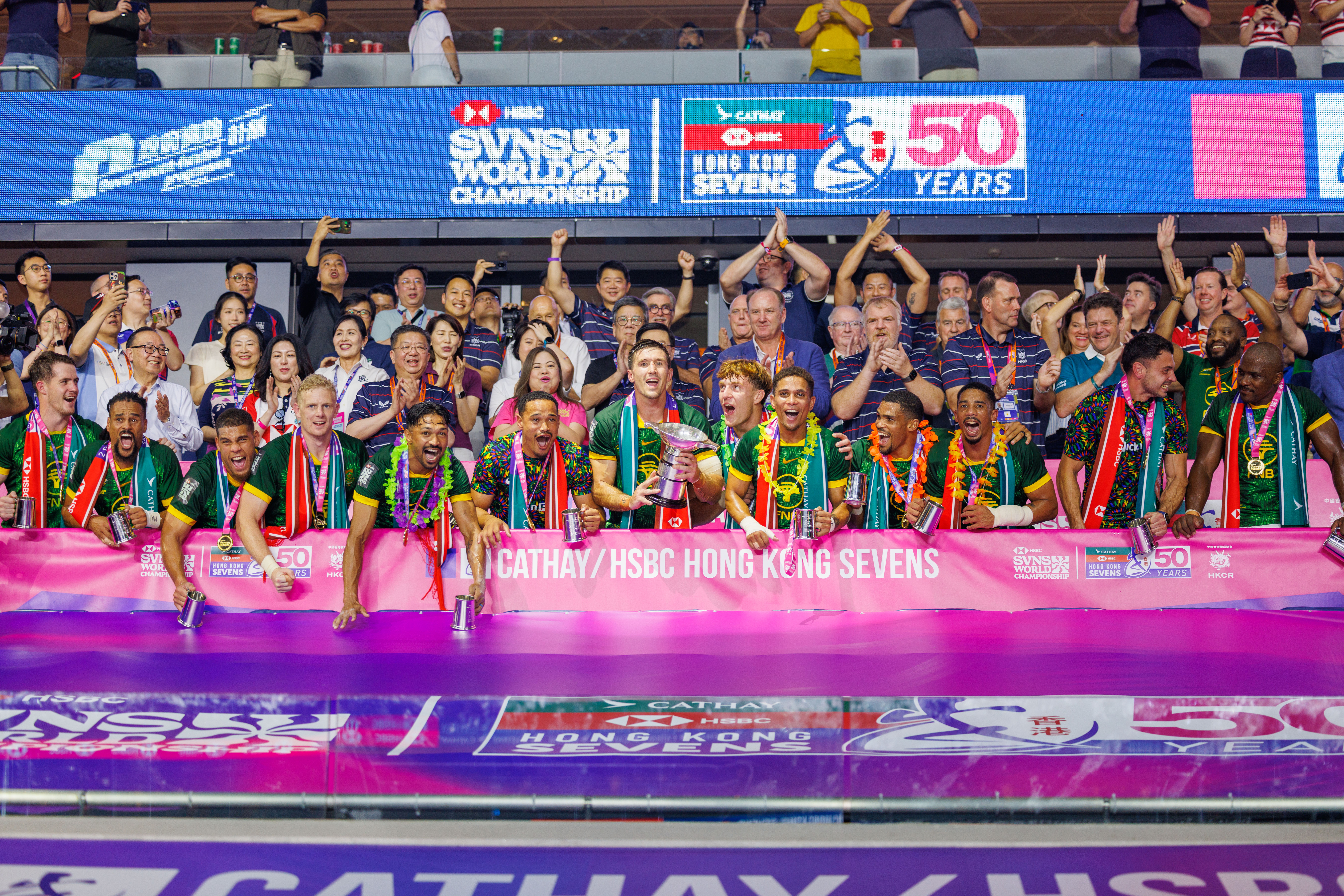 HSBC SVNS: Sudáfrica arrasa a Argentina para ganar un histórico primer título de Hong Kong